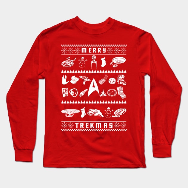 Merry Trekmas Long Sleeve T-Shirt by bingpot
